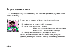 &Scaron;to je to priprema za &scaron;kolu?