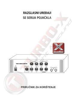 priručnik za kori&scaron;tenje se serija pojačala razglasni uređaji