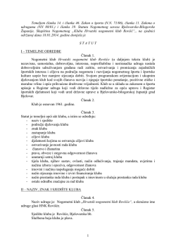 Statut HNK Rovi&scaron;će