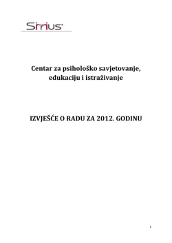 Centar za psiholo&scaron;ko savjetovanje, edukaciju i istraživanje