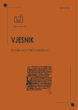 VJESNIK - Franjevci trećoredci glagoljaši
