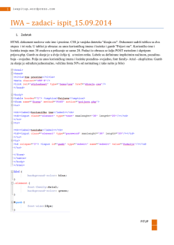 IWA – zadaci- ispit_15.09.2014