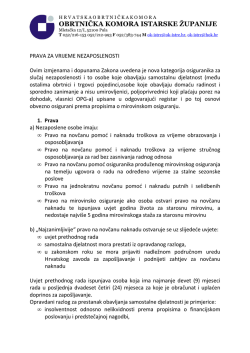 Prava obrtnika za vrijeme nezaposlenosti