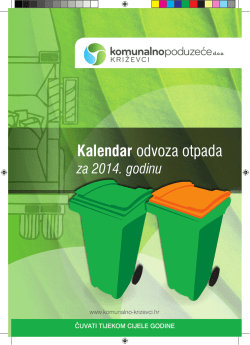 Kalendar odvoza otpada - Komunalno poduzeće Križevci