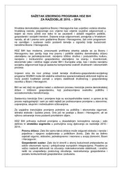 Program 2010.-2014. (sažetak)