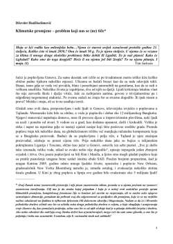 Klimatske promjene - problem koji nas se