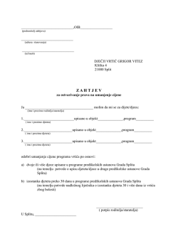 Zahtjev za umanjenje - Dječji vrtić Grigor Vitez