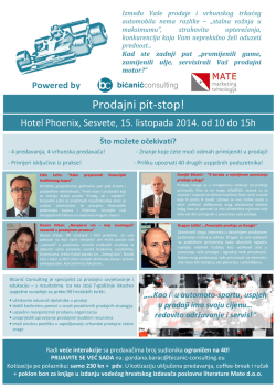 Infoletak "Prodajni pit-stop!"