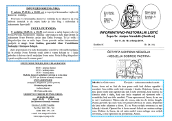 INFORMATIVNO-PASTORALNI LISTIĆ