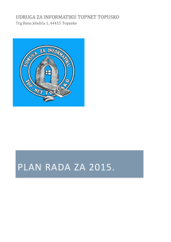 PLAN RADA ZA 2015.