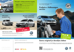 Proljeće u Volkswagen servisu Samo original je dovoljno dobar