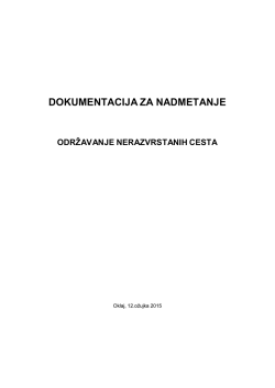 dokumentacija za nadmetanje održavanje