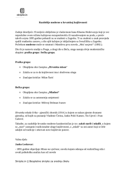 moderna u hrvatskoj književnosti