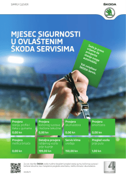 Mjesec sigurnosti u svim ovla&scaron;tenim &Scaron;KODA servisima!
