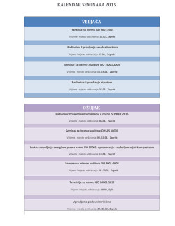 Kalendar edukacija 2015