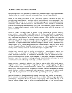 JEDNOSTAVNO MAGIJSKO UMIJEĆE