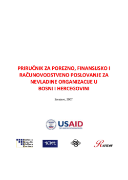 priručnik o računovodstvu i oporezivanju nevladinih organizacija u bih