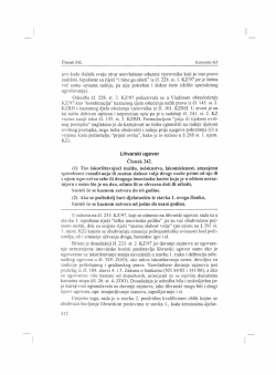 312, Kazneni zakon sa komentarom, Izdaja 2013