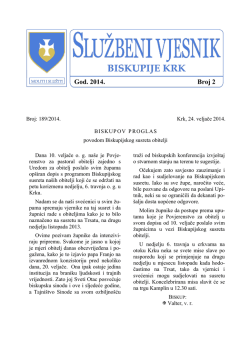 Službeni vjesnik 2-2014