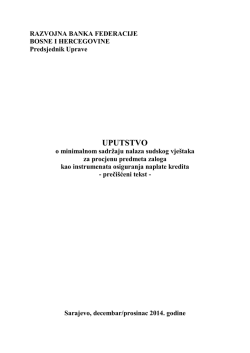 Uputstvo o minimalnom sadržaju nalaza sudskog vje&scaron;taka