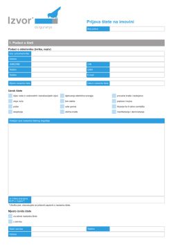 Obrazac za prijavu &scaron;tete