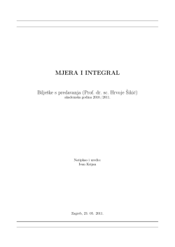 MJERA I INTEGRAL