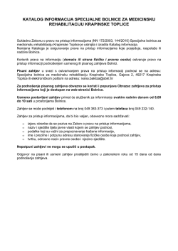Osnovne informacije - Specijalna bolnica za medicinsku