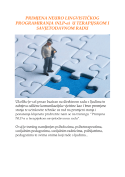 Primjena NLP-a u terapijskom radu