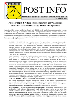 ispis - Hrvatski sindikat pošte