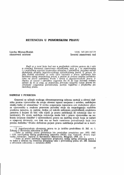 RETENCIJA U POMORSKOM PRAVU