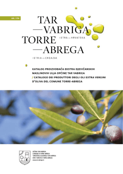 Katalog proizvođača ekstra djevičanskih maslinovih ulja općine Tar