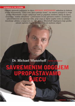 SAVREMENIM ODGOJEM UPROPA[TAVAMO DJECU