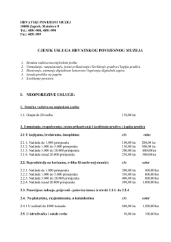 pdf Cjenik usluga - Hrvatski povijesni muzej
