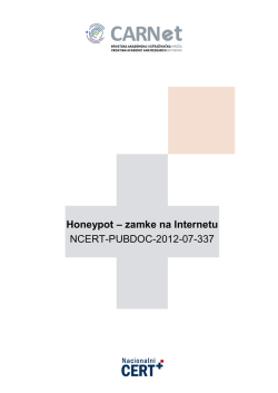 Honeypot &ndash; zamke na Internetu NCERT-PUBDOC