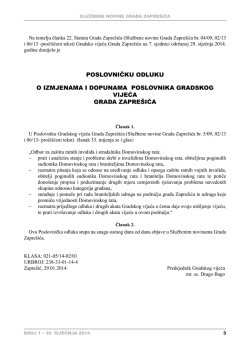 Službeno glasilo - broj 1