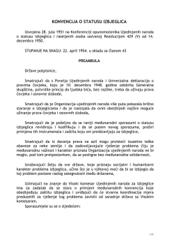 KONVENCIJA O STATUSU IZBJEGLICA