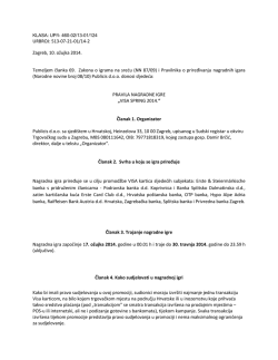 Pravila nagradne igre