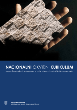 nacionalni okvirni kurikulum - Ministarstvo znanosti, obrazovanja i