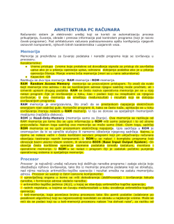 ARHITEKTURA PC RAČUNARA