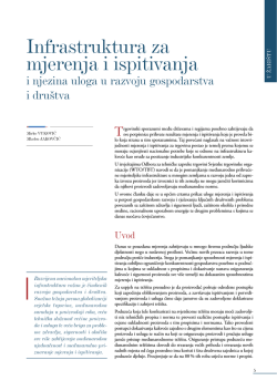 Infrastruktura za mjerenja i ispitivanja i njezina uloga u razvoju