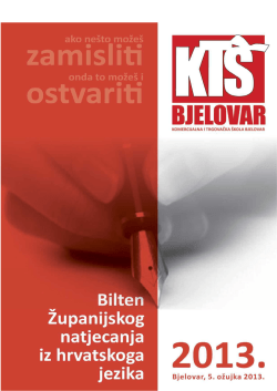 Bilten 2013-novi - Komercijalna i trgovačka &scaron;kola Bjelovar