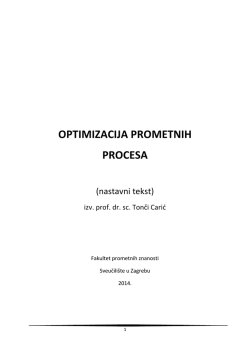 OPTIMIZACIJA PROMETNIH PROCESA