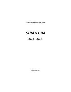 Strategija RTCG 2011-2015 - Radio Televizija Crne Gore