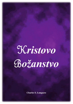 KRISTOVO BOŽANSTVO Charles S. Longacre