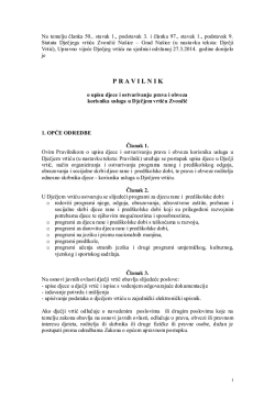 Pravilnik o upisu - Dječji vrtić Zvončić Na&scaron;ice