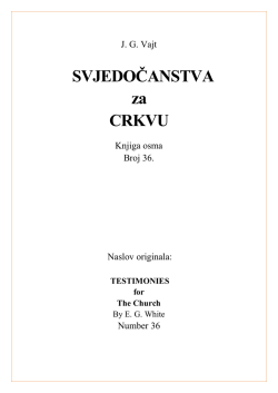 Svjedočanstva za crkvu 8