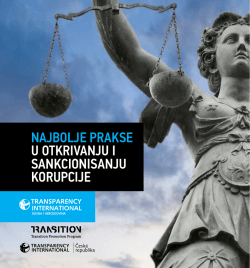 najbolje prakse u otkrivanju i sankcionisanju korupcije