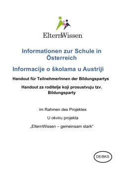 Informationen zur Schule in &Ouml;sterreich Informacije o &scaron;kolama u Austriji