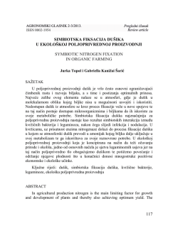 117 SIMBIOTSKA FIKSACIJA DU&Scaron;IKA U EKOLO&Scaron;KOJ
