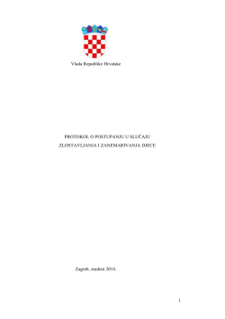 Protokol o postupanju u slučaju zlostavljanja i zanemarivanja djece